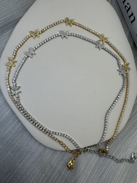 ‼️Special Offer‼️Dainty Butterfly Tennis Necklace N$200/1