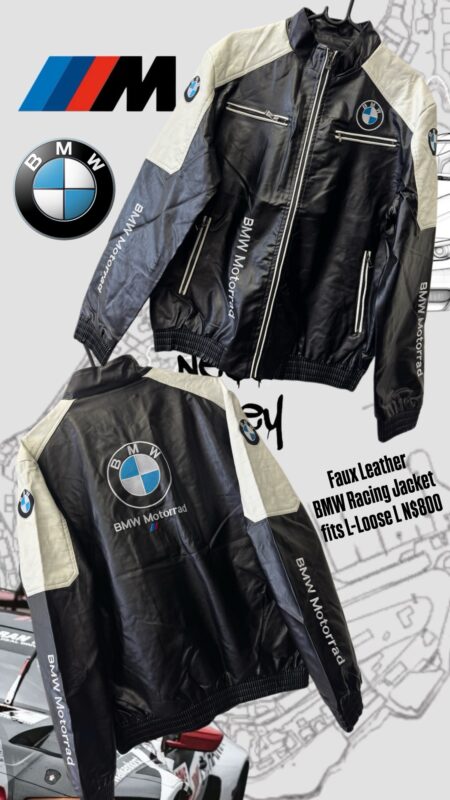 Faux Leather BMW Racing Jacket fits L-Loose L N$800