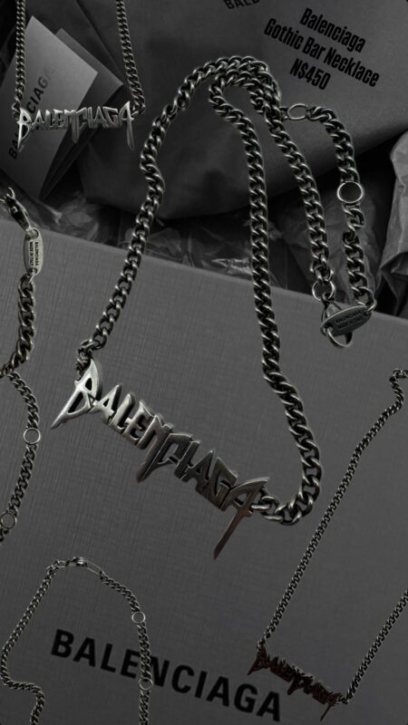 Balenciaga Gothic Bar Necklace N$450