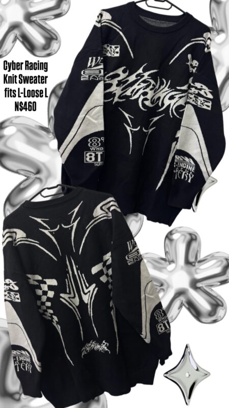 Cyber Racing Knit Sweater fits L-Loose L N$460