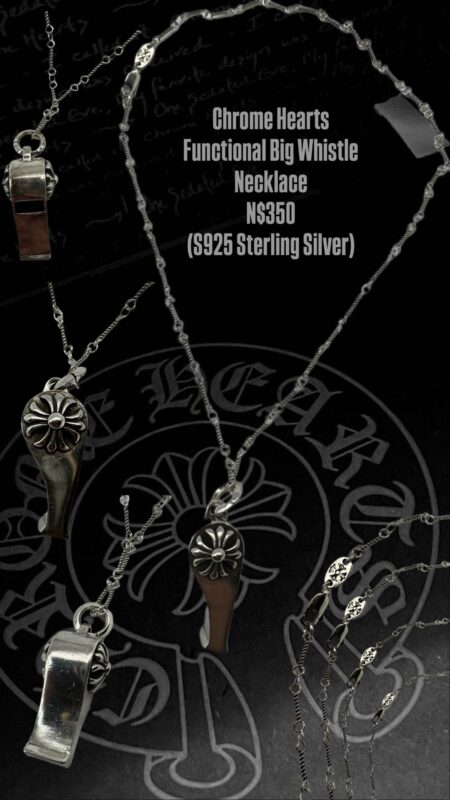 Chrome Hearts Functional Big Whistle Necklace N$350 (S925 Sterling Silver)