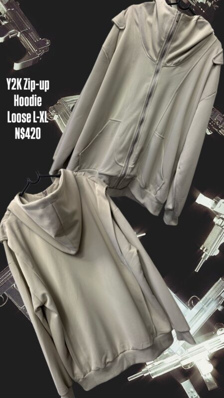 Y2K Zip-up Hoodie Loose L-XL N$420