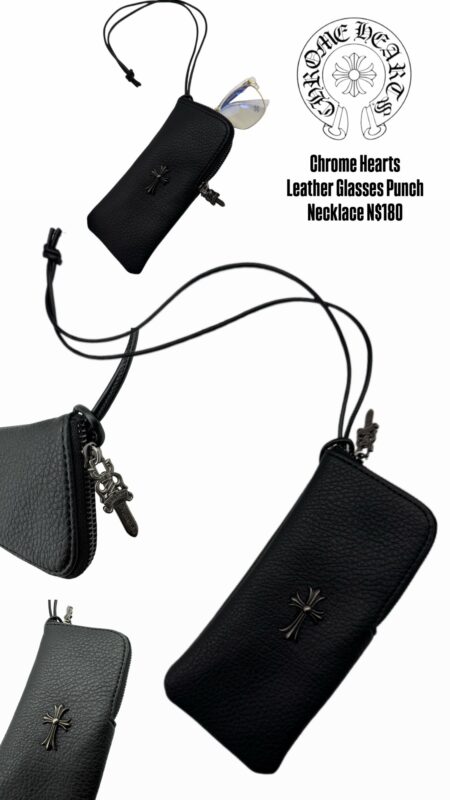 Chrome Hearts Leather Glasses Punch Necklace N$180