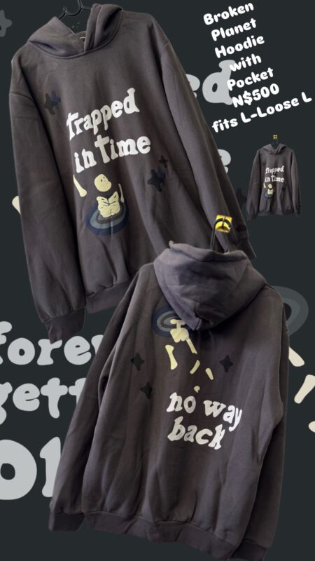 Broken Planet Hoodie with Pocket N$500 fits L-Loose L