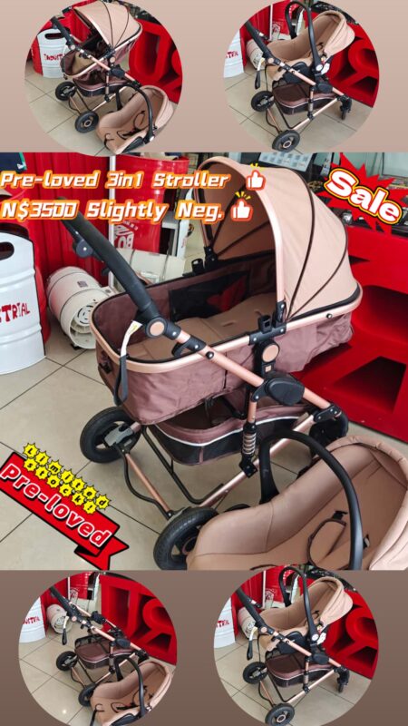 ‼️Pre-loved‼️ 3 in 1 Stroller N$3500 Slightly neg. Mint Condition