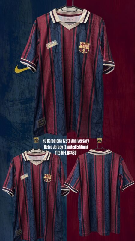 FC Barcelona 125th Anniversary Retro Jersey (Limited Edition) fits M-L N$480