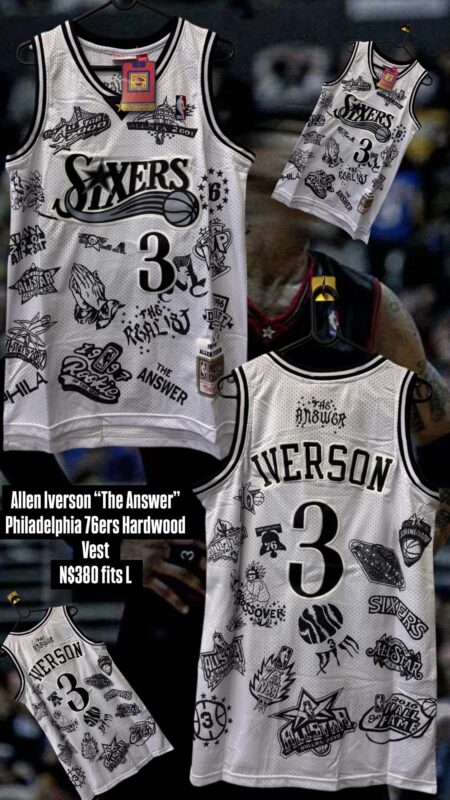 Allen Iverson “The Answer” Philadelphia 76ers Hardwood Vest N$380 fits L
