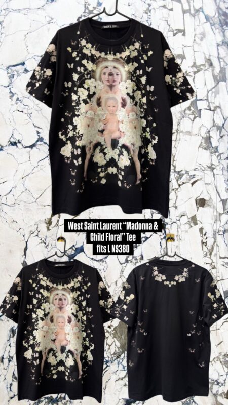 West Saint Laurent “Madonna & Child Floral” Tee fits L N$380