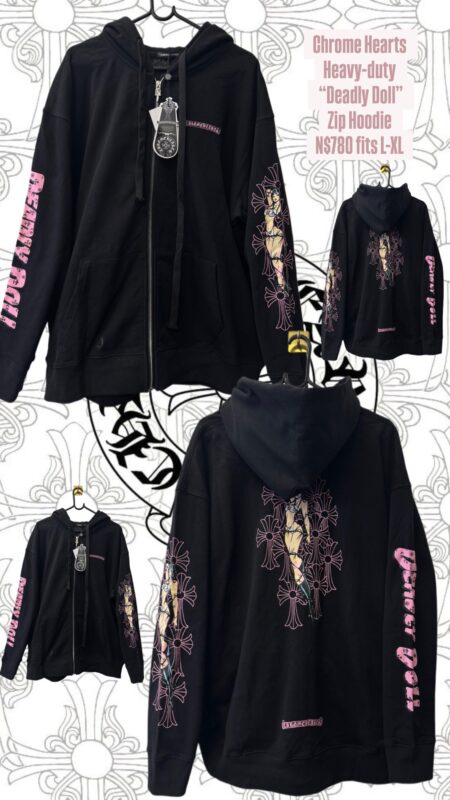 Chrome Hearts Heavy-duty “Deadly Doll” Zip Hoodie N$780 fits L-XL