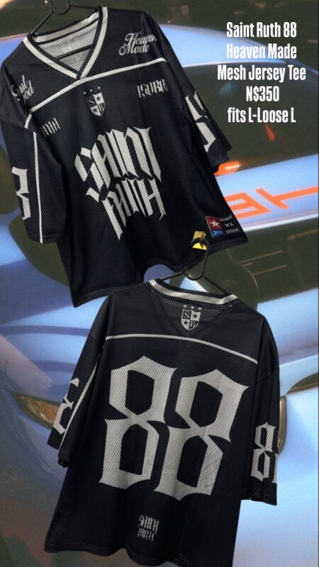 Saint Ruth 88 Heaven Made Mesh Jersey Tee N$350 fits L-Loose L