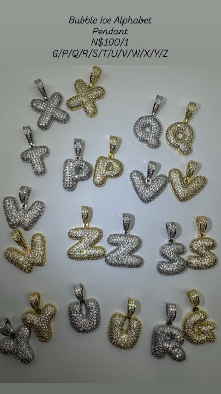 Bubble Ice Alphabet Pendant N$100/1 G/P/Q/R/S/T/U/V/W/X/Y/Z