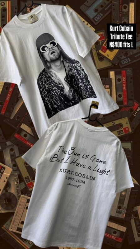 Kurt Cobain “Choose Self / The Sun Is Gone But I Have A Light” Tribute Tee N$400 fits L