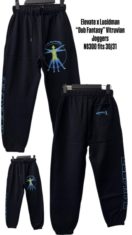 Elevate x Lucidman “Dub Fantasy” Vitruvian Joggers N$300 fits 30/31
