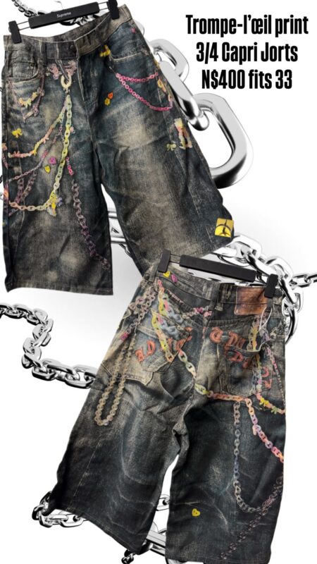 Trompe-l’œil print 3/4 Capri Jorts N$400 fits 33