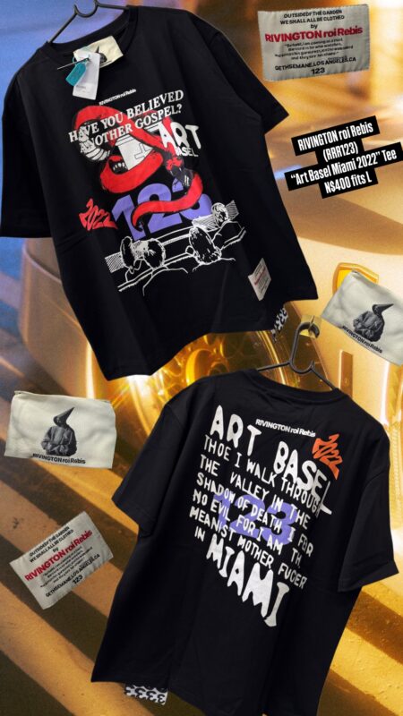 RIVINGTON roi Rebis (RRR123)“Art Basel Miami 2022” Tee N$400 fits L