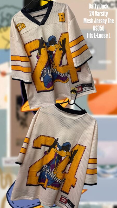 Daffy Duck 24 Varsity Mesh Jersey Tee N$350 fits L-Loose L