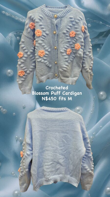 Crocheted Blossom Puff Cardigan N$450 fits M