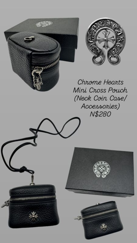 Chrome Hearts Mini Cross Pouch(Neck Coin Case/Accessories) N$280
