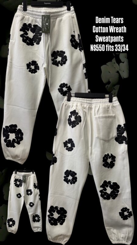 Denim Tears Cotton Wreath Sweatpants N$550 fits 33/34