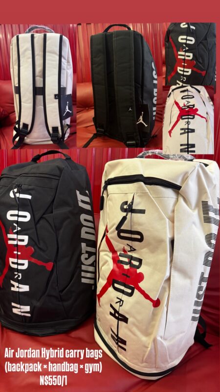 Air Jordan Hybrid carry bags (backpack × handbag × gym) N$550/1