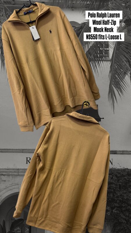 Polo Ralph Lauren Wool Half-Zip Mock Neck N$550 fits L-Loose L