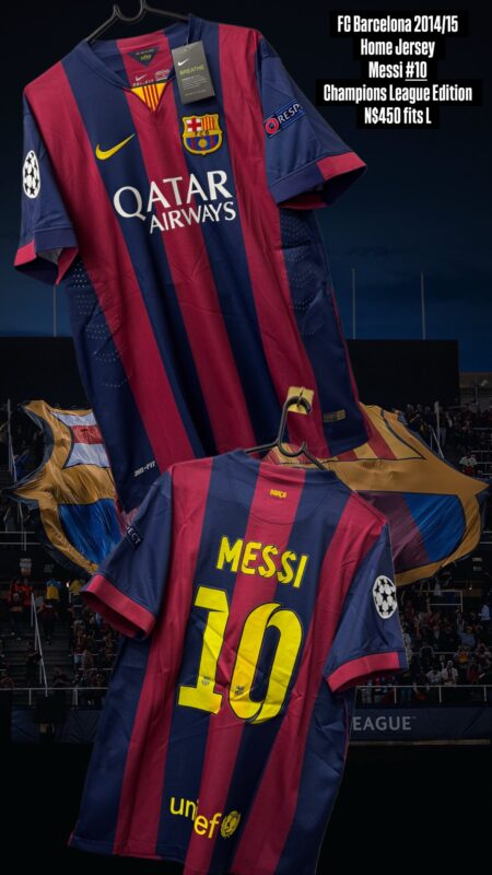 FC Barcelona 2014/15 Home Jersey – Messi #10 – Champions League Edition N$450 fits L
