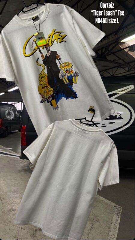 Corteiz “Tiger Leash” Tee N$450 size L