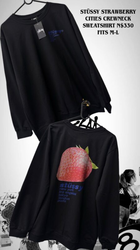 Stüssy Strawberry Cities Crewneck Sweatshirt N$330 fits M-L