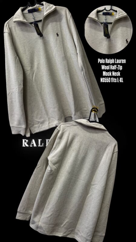 Polo Ralph Lauren Wool Half-Zip Mock Neck N$550 fits L-XL
