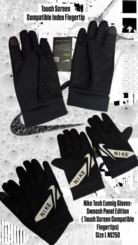 Nike Tech Eunnig Gloves-Swoosh Panel Edition( Touch Screen Compatible Fingertips) Size L N$250