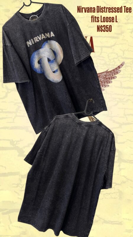 Nirvana Distressed Tee fits Loose L N$350