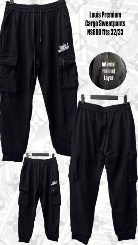 Louis Premium Cargo Sweatpants N$690 fits 32/33