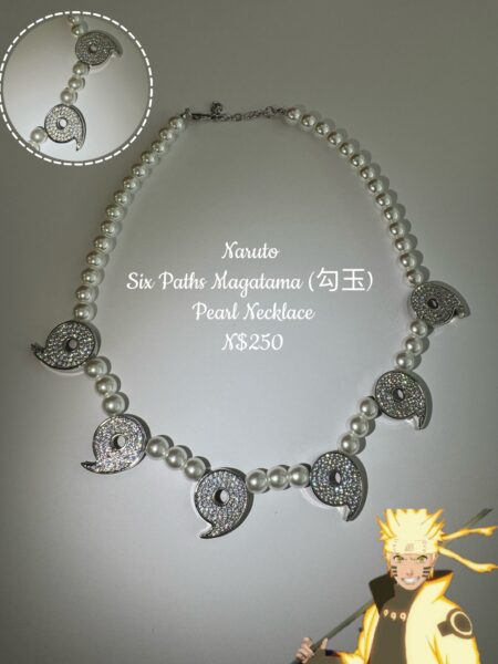 Naruto Six Paths Magatama (勾玉) Pearl Choker N$250