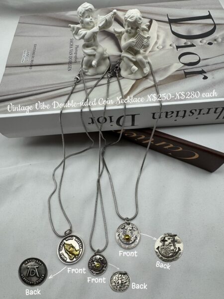 Vintage Vibe Double-sided Coin Necklace N$250-N$280 each
