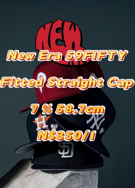 New Era 59FIFTY Fitted Straight Cap 7 3/8 58.7cm N$350-N$380/1