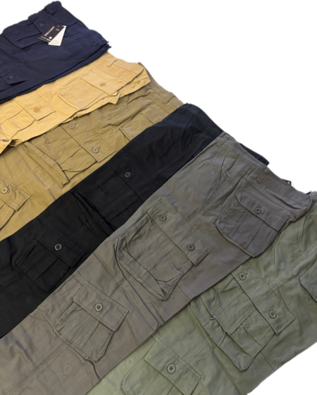 Solid Cargo Pants (Non-Stretchy) N$450/1