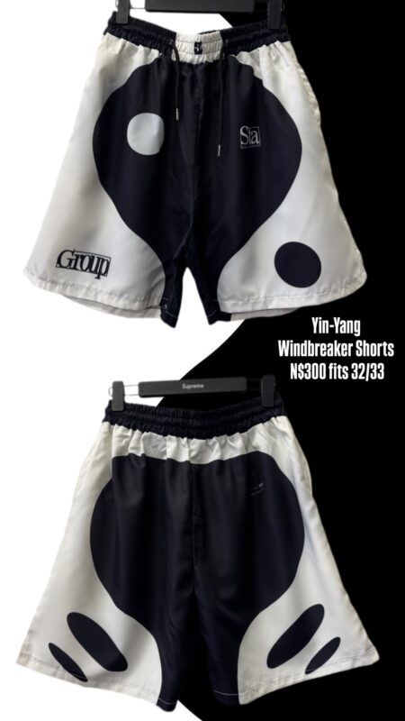 Yin-Yang Windbreaker Shorts N$300 fits 32/33
