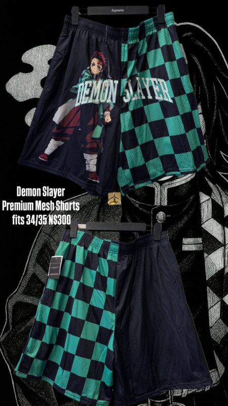 Demon Slayer Premium Mesh Shorts fits 34/35 N$300