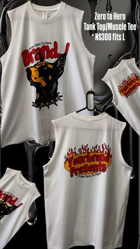 Zero to Hero Tank Top/Muscle Tee N$300 fits L