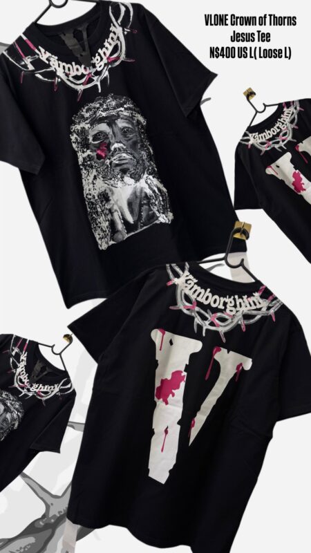 VLONE Crown of Thorns Jesus Tee N$400 US L( Loose L)