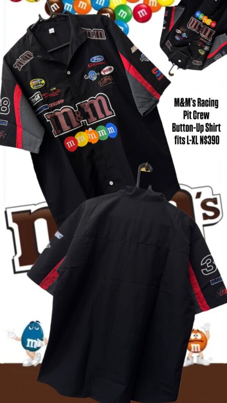 M&M’s Racing Pit Crew Button-Up Shirt fits L-XL N$390