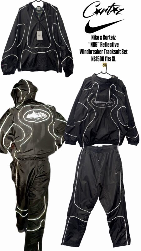 Nike x Corteiz “NRG” Reflective Tracksuit Set N$1500 fits XL