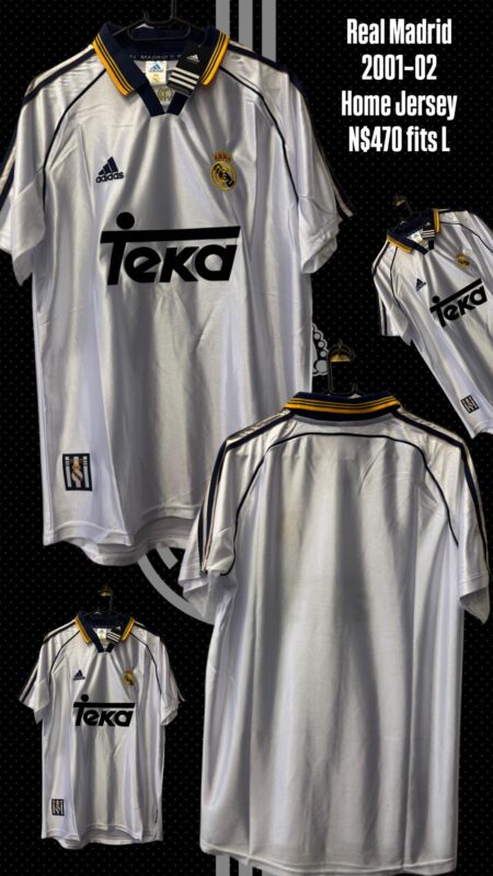 Real Madrid 2001–02 Home Jersey N$470 fits L