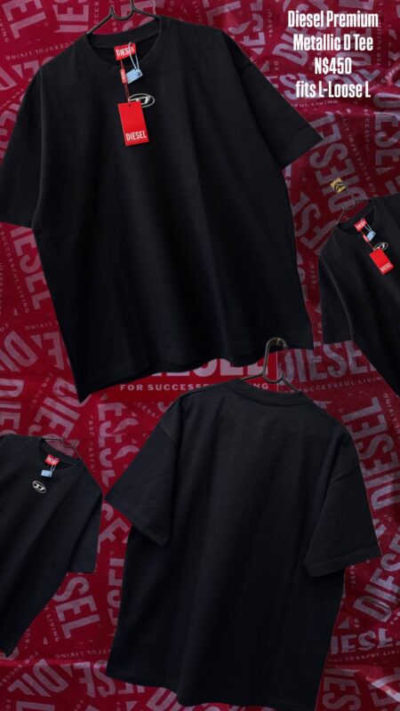 Diesel Premium Metallic D Tee N$450 fits L-Loose L