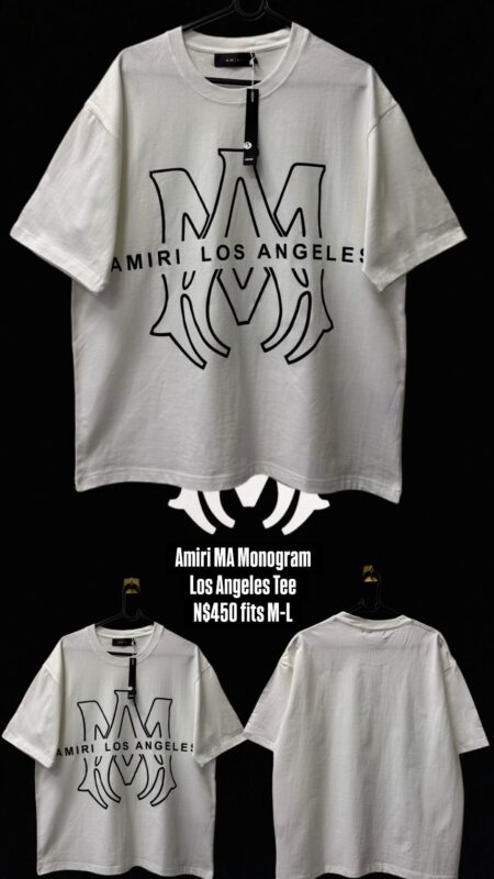 Amiri MA Monogram Los Angeles Tee N$450 fits M-L