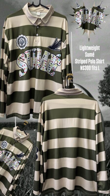 Lightweight Sumé Striped Polo Shirt N$300 fits L