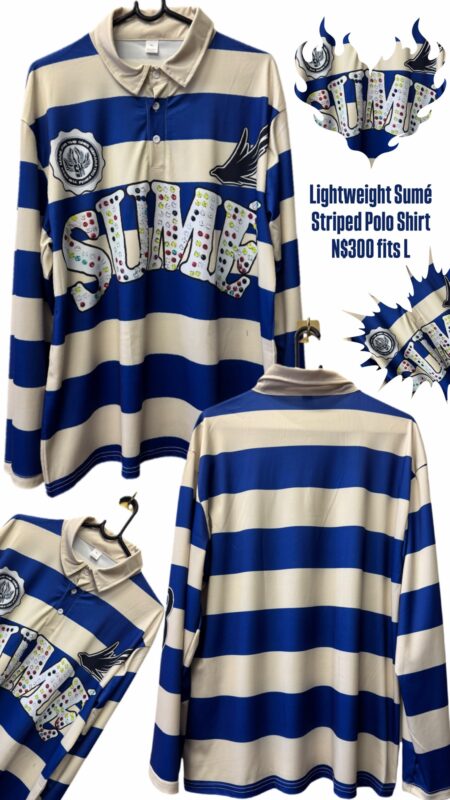 Lightweight Sumé Striped Polo Shirt N$300 fits L