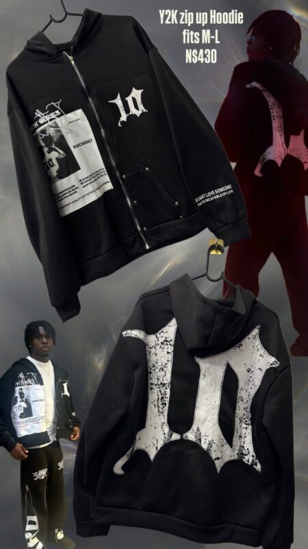 Y2K Zip Up Hoodie N$430 fits M-L