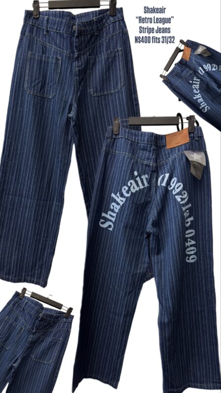 Shakeair “Retro League” Stripe Jeans N$400 fits 31/32