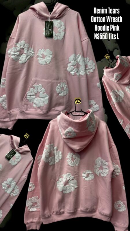 Denim Tears Cotton Wreath Hoodie Pink N$550 fits L